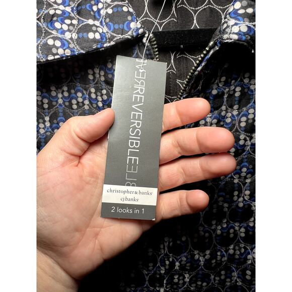 NWT Christopher & Banks reversible quilted vest womens small gorpcore outdoor - Picture 4 of 10